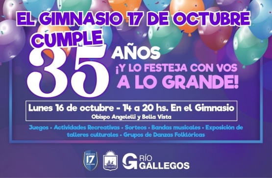 Celebran el Aniversario del Gimnasio 17 de Octubre