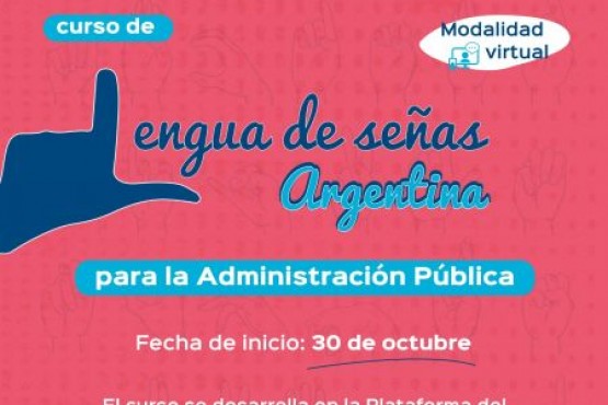 Convocan a la Administración Pública a participar del curso de Lengua de Señas Argentinas
