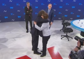 El momento del abrazo entre Javiel Milei y Patricia Bullrich