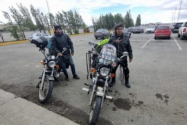 Rumbo a La Renga: Motociclistas pasaron por Río Gallegos