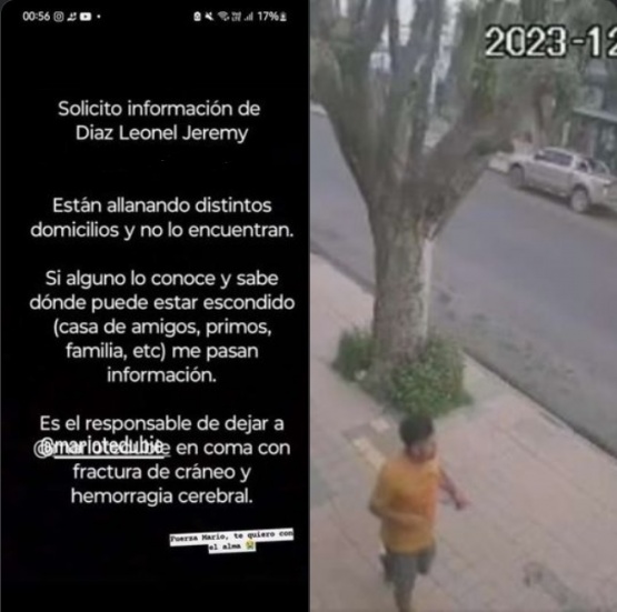 Investigan la feroz golpiza que recibió un joven