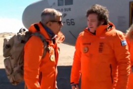 El presidente Milei llegó a la base de Marambio en la Antártida