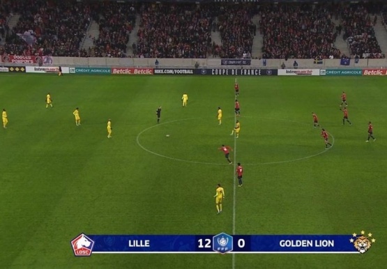 El Lille goleó 12 a 0 a un equipo de la Liga de Martinica