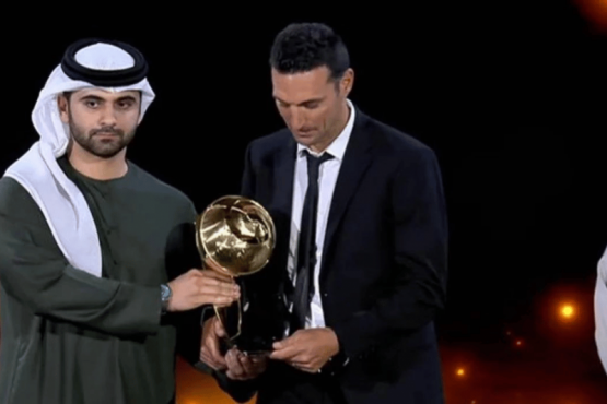 Lionel Scaloni fue reconocido en los Globe Soccer Awards