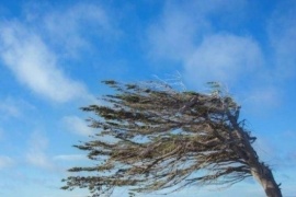 Alerta por fuertes vientos en Santa Cruz y Tierra del Fuego