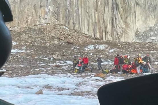 Rescataron a un montañista accidentado en el Glaciar Torre