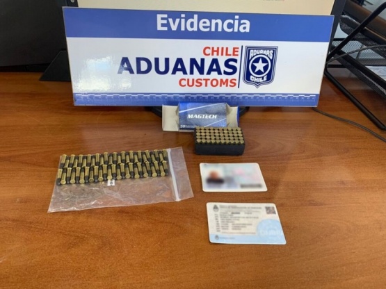 Aduana de Talcahuano incauta 100 balas de contrabando