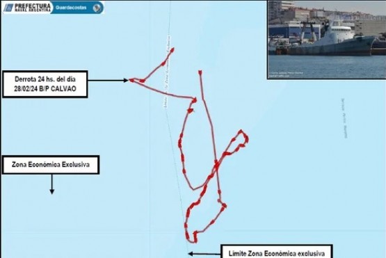 Prefectura detectó un buque portugués que estaría pescando ilegalmente