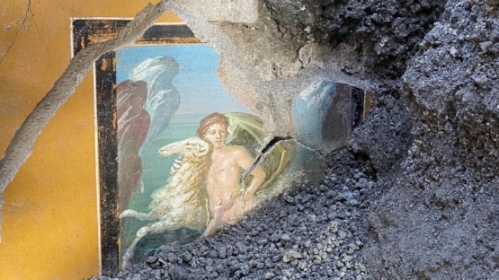 Hallaron en Pompeya frescos de 2.000 años de antigüedad