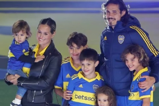 El tierno mensaje de la hija de Cavani que derritió a los hinchas de Boca