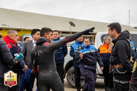 Se realizó un simulacro de rescate acuático 