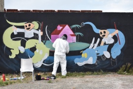 Comenzó el Primer encuentro de Graffiti y muralismo en Río Gallegos