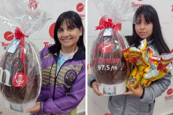 Las ganadoras del sorteo del Multimedio Tiempo ya tienen sus huevos de Pascua para el domingo