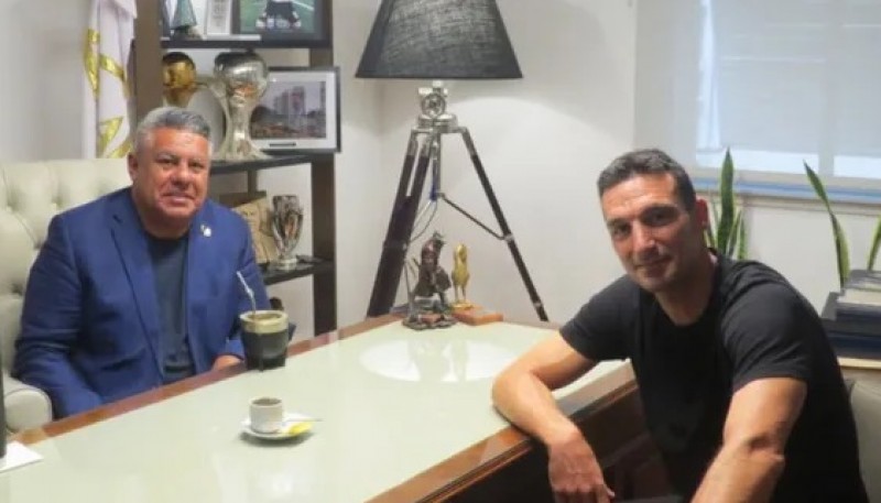 Reunión entre Lionel Scaloni y Chiqui Tapia antes de la la Copa América