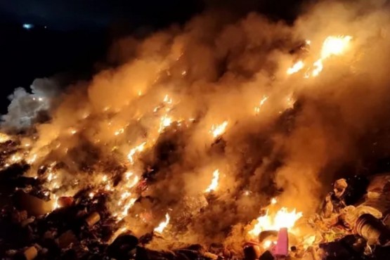 Importante incendio sobre el basural fue sofocado por los bomberos 