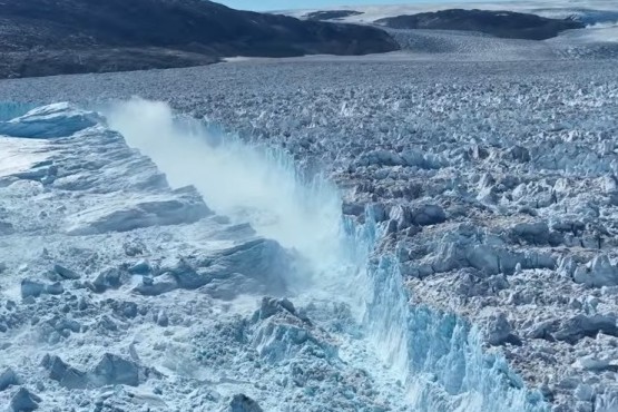 Es falso el video de desprendimiento del glaciar Perito Moreno