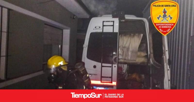 Se incendio un Motor Home tras un cortocircuito