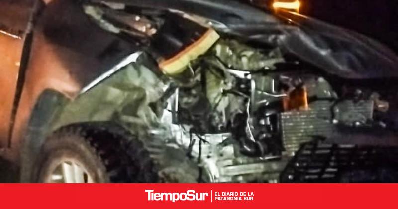Una camioneta despistó tras chocar contra un guanaco cerca de Perito Moreno