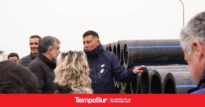 Gardonio recorrió el acueducto y destacó el avance en infraestructura y servicios