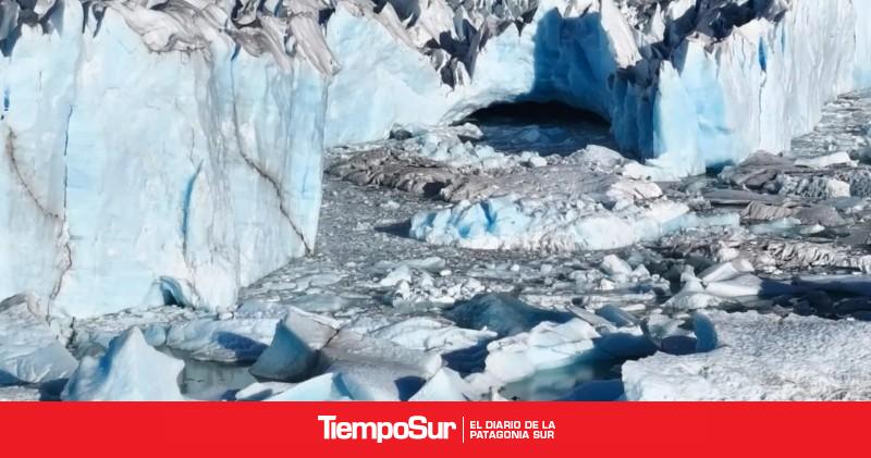 Adiverten por la cantidad de desprendimientos de hielo en el Glaciar