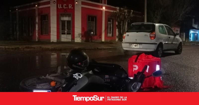 Un repartidor de Pedidos Ya resultó herido tras un fuerte choque