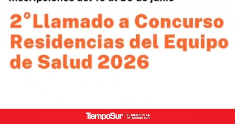 Segundo llamado para cubrir cargos de las Residencias del Equipo de Salud de Chubut 2026