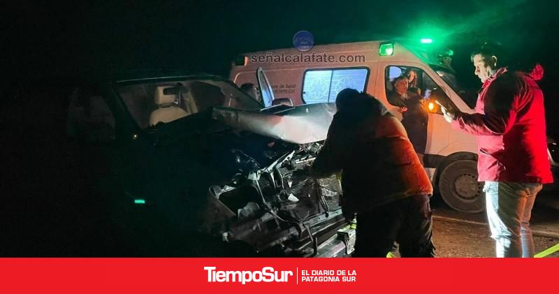 Policías sufrieron un accidente tras chocar con un guanaco