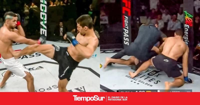 Octavio López cayó ante Ian Escuza en la pelea por el título pluma de Inka MMA