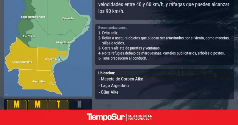 Vientos intensos: piden extremar los cuidados de cara al lunes