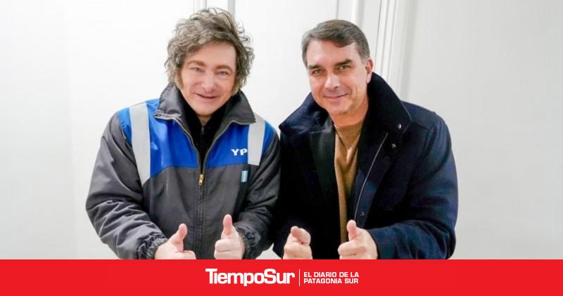 Javier Milei confirmó que viajará en julio para apoyar a Flavio Bolsonaro