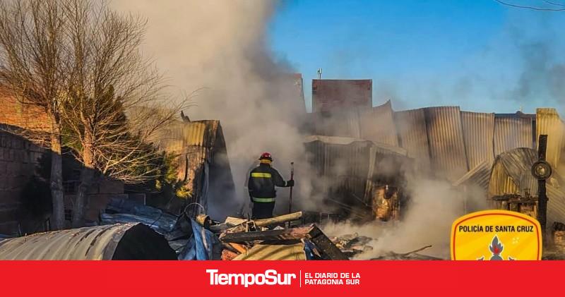 Incendio afectó una carpintería en Comandante Luis Piedra Buena