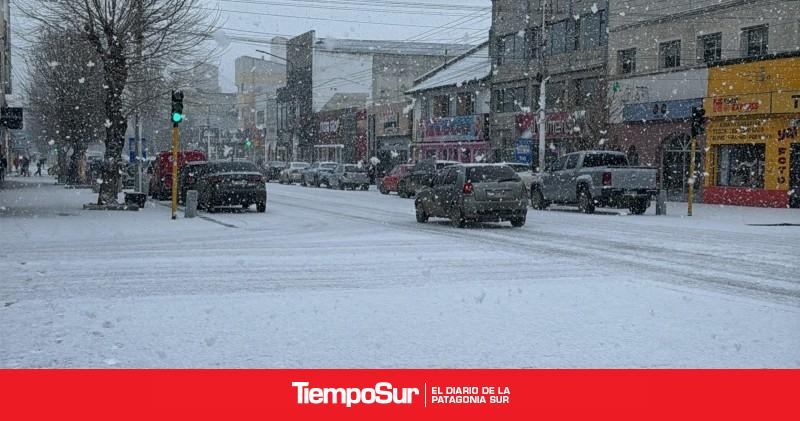 Hasta que cayó la primera nevada del invierno en Río Gallegos