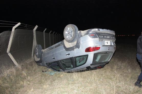 Un herido en nuevo vuelco en el San Benito. Foto: G. C)