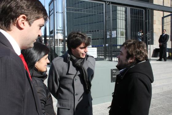 Nicolás Morelli, presidente de la Federación Argentina de Jóvenes Empresarios con el Lic. Matias Kalmus (Foto G.C.)