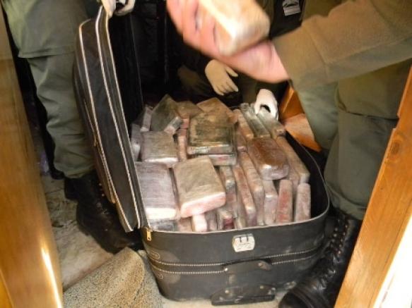 Más de 80 kilos de droga secuestrada el año pasado en Río Turbio. (Foto Patagonianexo).
