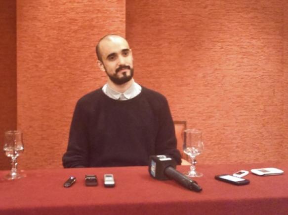 Abel Pintos en la conferencia de prensa. (D.T)