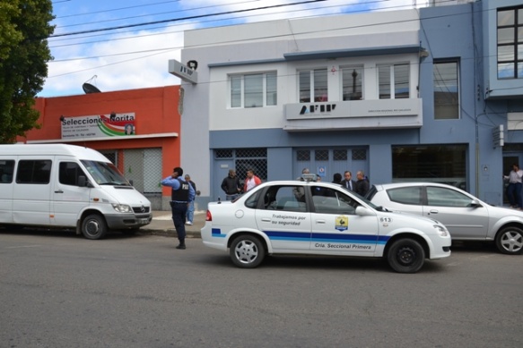 SObre calle Sarmiento se efectuaron los disparos en pleno centro de la capital.(Foto: C.Robledo).