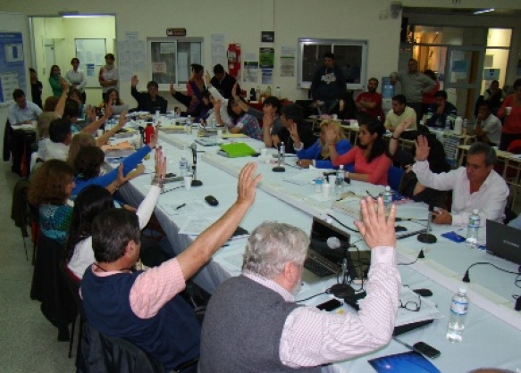 El Consejo Superior de la UNPA, que sesionó en Puerto San Julián.