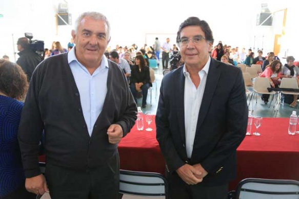 Presidente del CPE, Borselli y ex Ministro de Educación de Nación, Alberto Sileoni. (Foto: C.G)