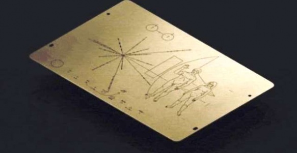 Las placas de oro de las sondas Pioneer.  