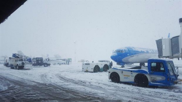 Cerraron el aeropuerto de Bariloche por las condiciones meteorológicas. Foto: Presidencia